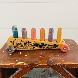 ♥️ Vintage ♥️ Old Wood Pull Toy